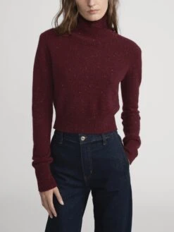 The Cashmere Fleck Turtleneck -- Pinot -FRAME Clothing Shop WP26KSW039 PINO 1026814 RINS 2041 sweater front image