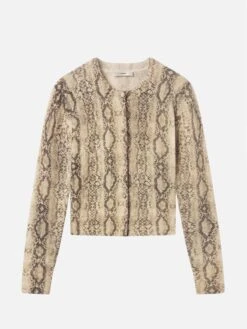 The Cashmere Cardi -- Camel Multi