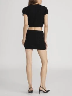 The Getaway Skirt -- Black -FRAME Clothing Shop WP26KSW061 BLK WP26KSW002 BLK 3620 6483832a 0902 48b4 963f 39392af8794a skirt back image