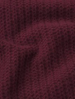 The Chain Pointelle Sweater -- Cabernet -FRAME Clothing Shop WP26KSW068 CBNT FABRICDETAIL sweater texture detail image