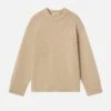 The Cashmere Oversized Crew -- Oatmeal Heather
