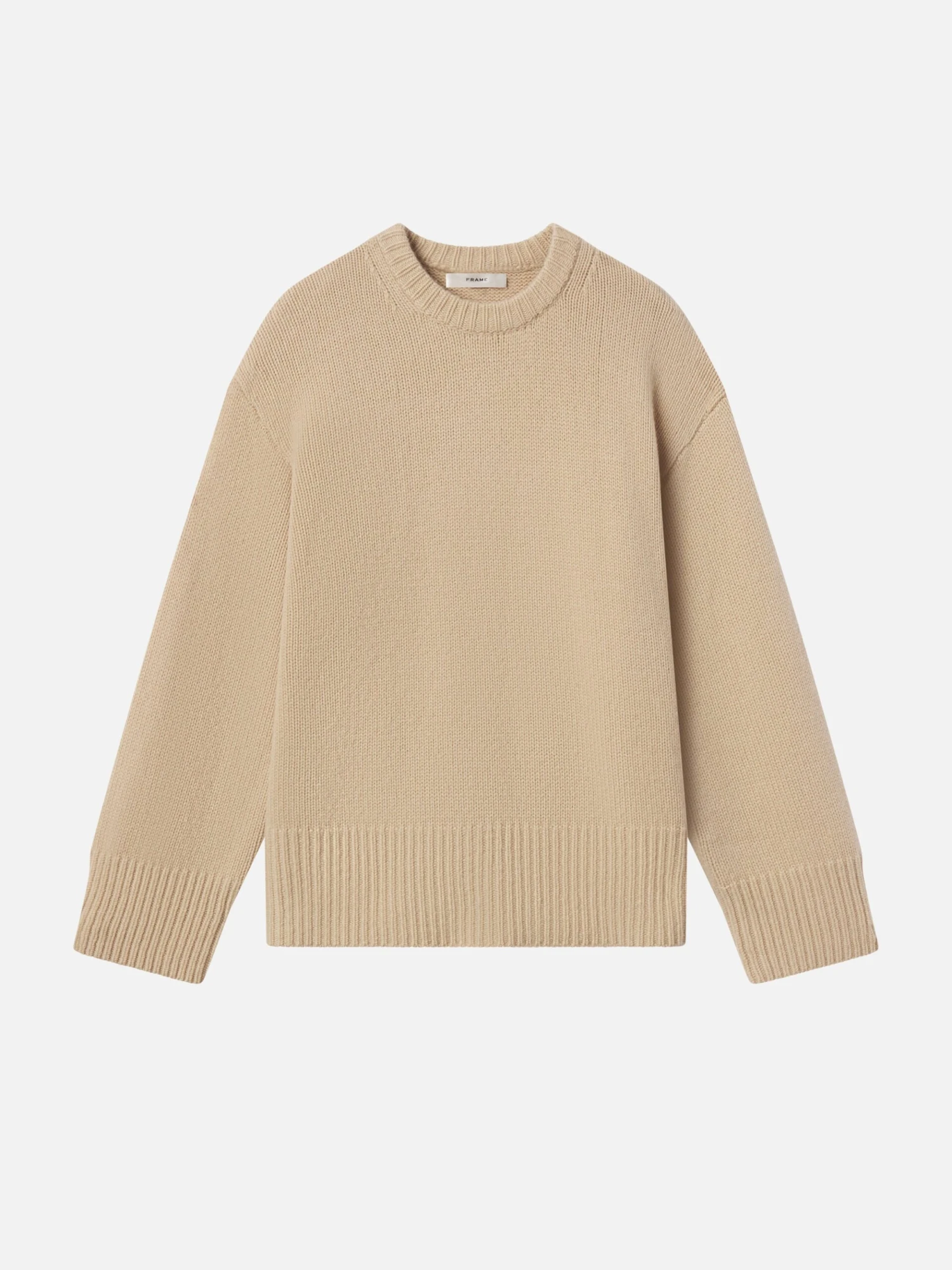 The Cashmere Oversized Crew -- Oatmeal Heather 1 The Cashmere Oversized Crew -- Oatmeal Heather