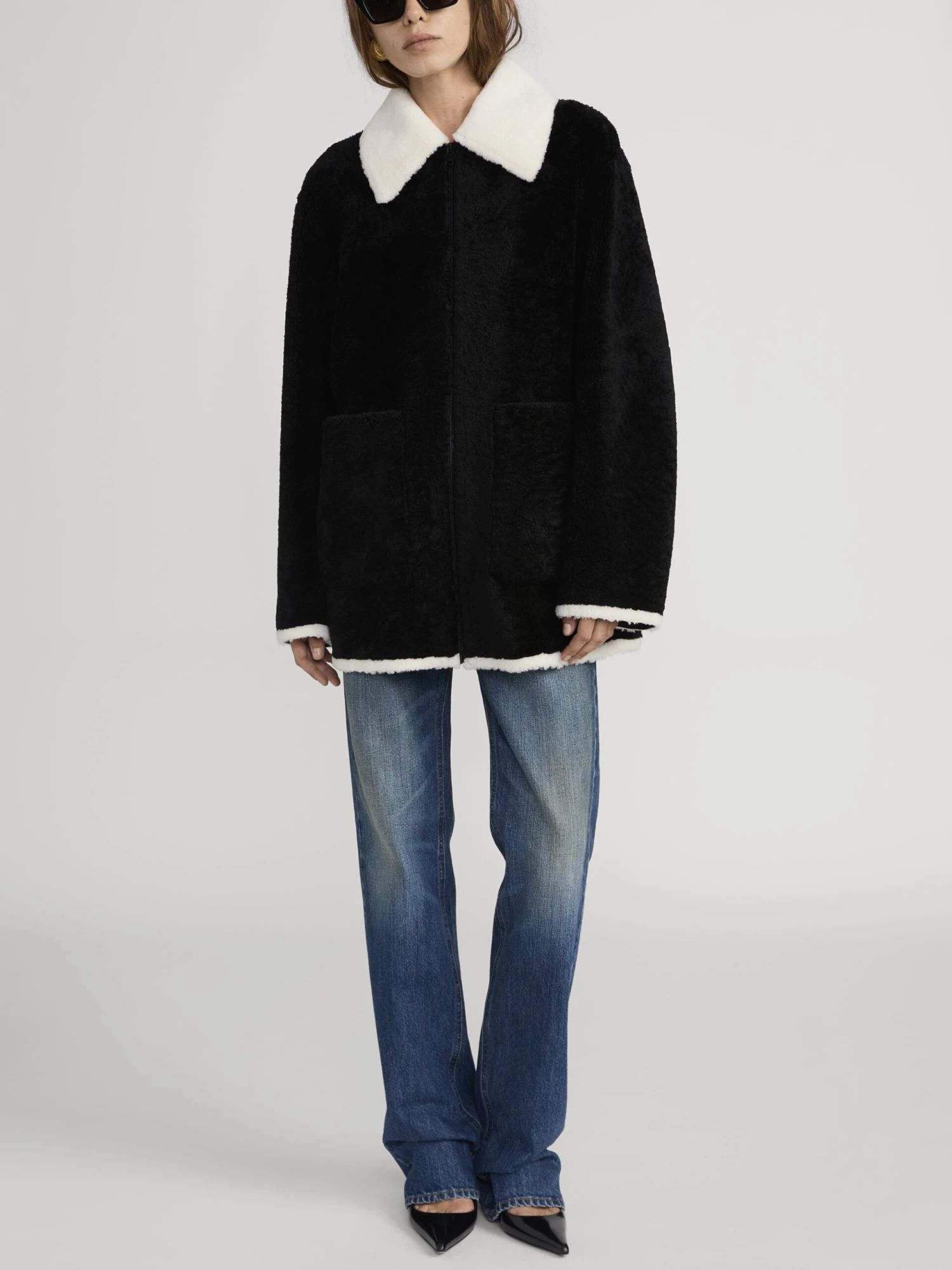 The Shearling Jacket -- Black 2 The Shearling Jacket -- Black - Image 2