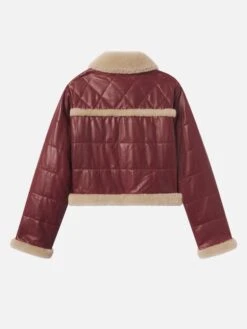 The Shearling Bomber -- Pinot -FRAME Clothing Shop WP26LOW004 PINO B jacket back packshot image
