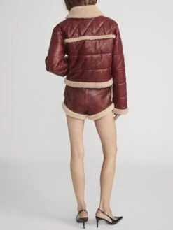 The Shearling Bomber -- Pinot -FRAME Clothing Shop WP26LOW004 PINO 0065 jacket back image