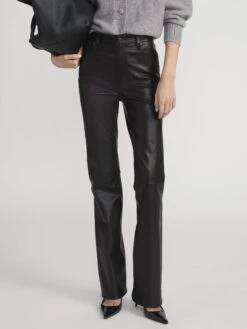 The Leather Reboot -- Black 9 The Leather Reboot -- Black -FRAME Clothing Shop WP26LPA005 BLK WP26KSW058 SLVR 1115 pants front image primary image override