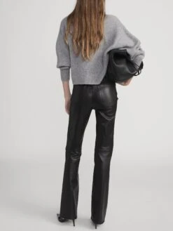 The Cashmere Fleck Cardi -- Silver 13 The Cashmere Fleck Cardi -- Silver -FRAME Clothing Shop WP26LPA005 BLK WP26KSW058 SLVR 1183 7b2f7cfe 69c2 4cd7 b5fe 42bc27e1c566 cardi back image