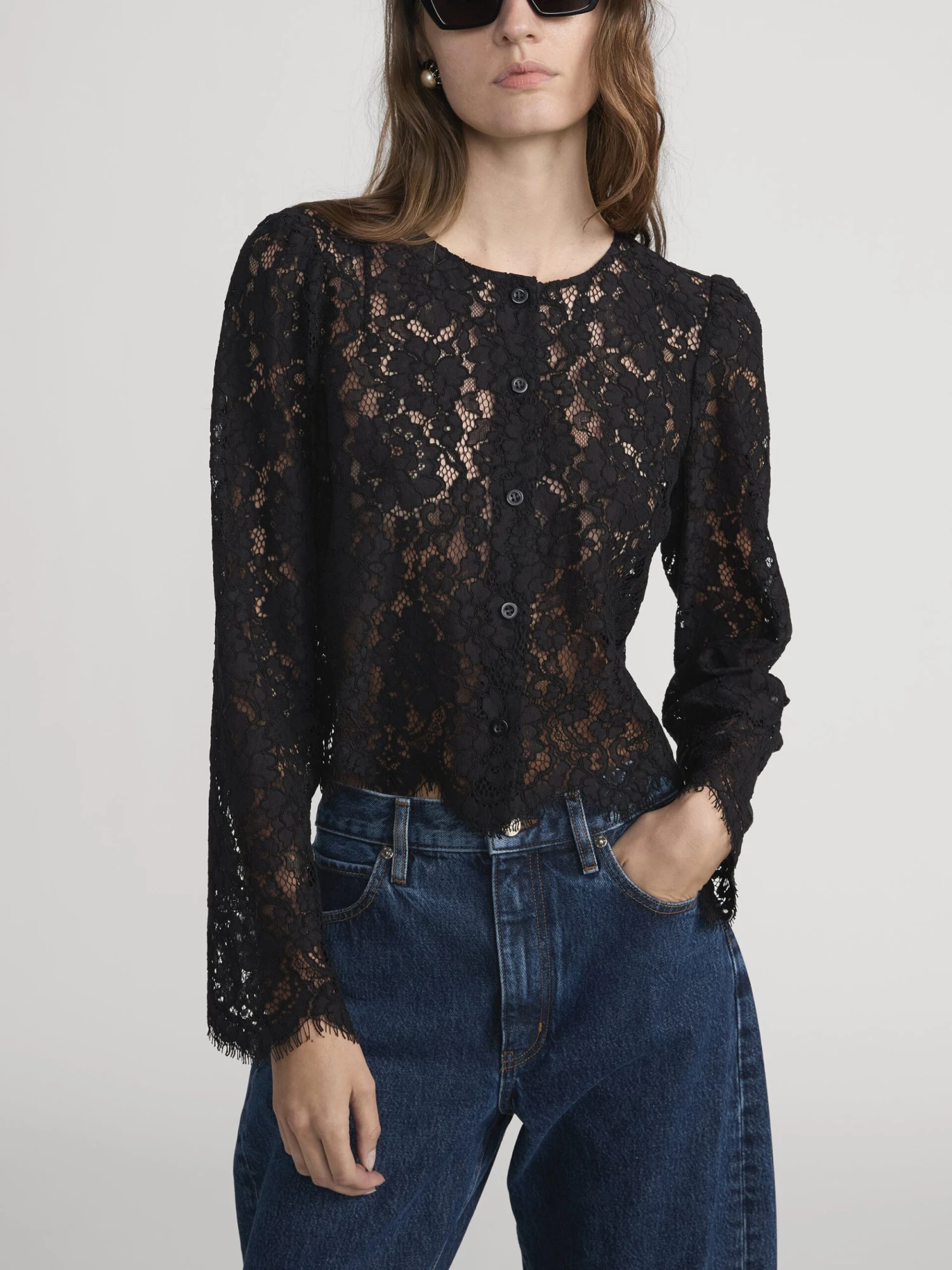 The Lace Blouse -- Black 3 The Lace Blouse -- Black - Image 3