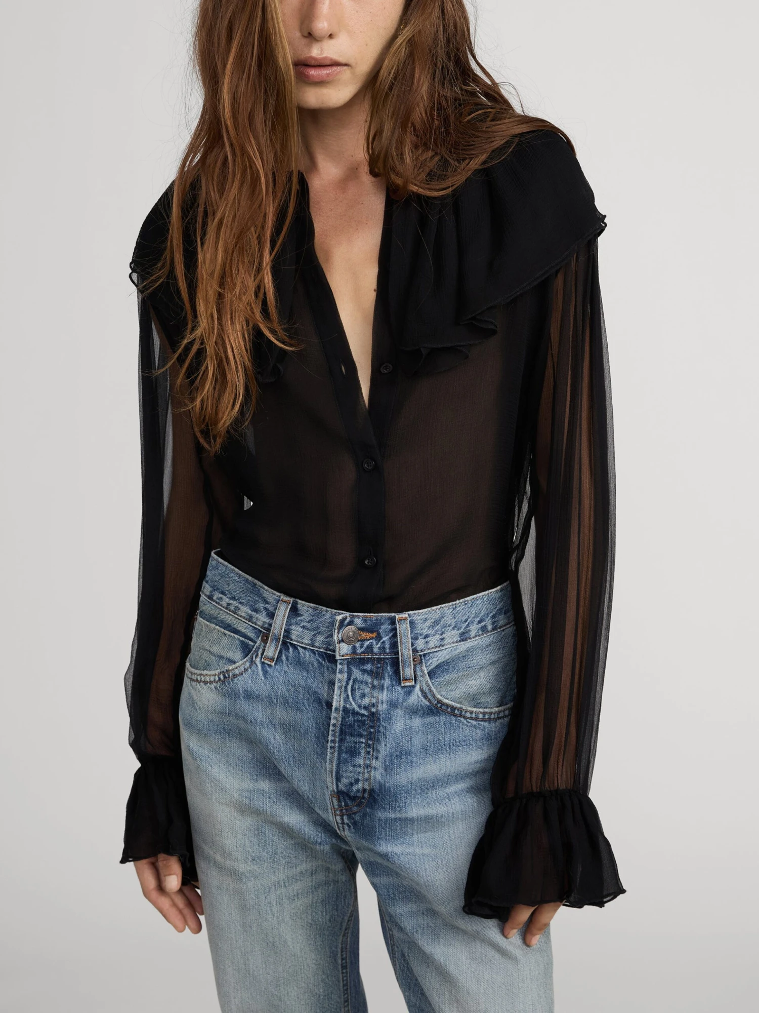The Tiered Statement Blouse -- Black 3 The Tiered Statement Blouse -- Black - Image 3