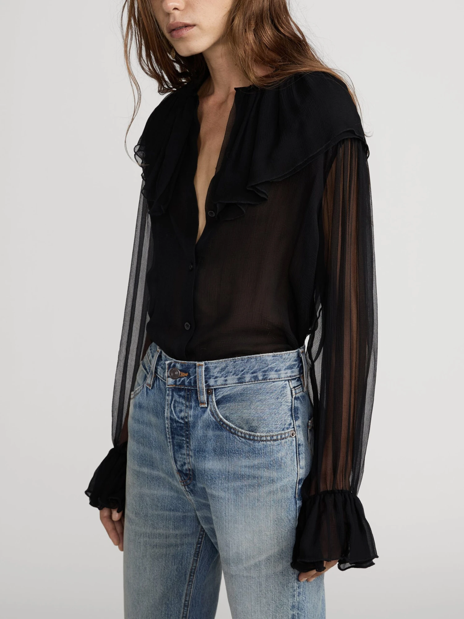 The Tiered Statement Blouse -- Black 5 The Tiered Statement Blouse -- Black - Image 5