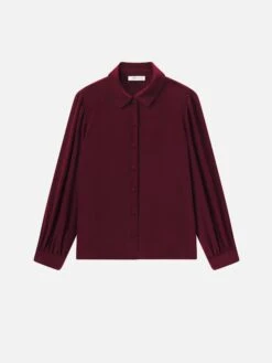 The Silk Staple Blouse -- Pinot