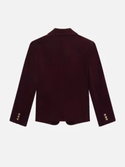 The Velvet Smart Blazer -- Cabernet -FRAME Clothing Shop WP26WBZ010 CBNT B jacket back packshot image