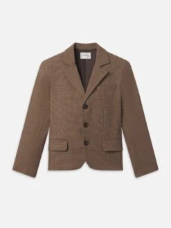 The Plaid Smart Blazer -- Brown Multi
