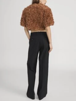 The Plush Bolero -- Camel -FRAME Clothing Shop WP26WOW001 CAML 2789 vest back image