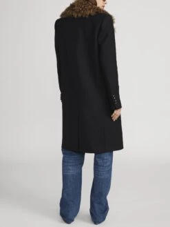 The Shearling Classic Coat -- Black -FRAME Clothing Shop WP26WOW002 BLK 2227 coat back image