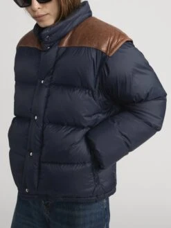 The Nylon Puffer -- Navy -FRAME Clothing Shop WP26WOW006 NAVY 1804 jacket side angle image
