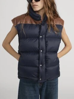 The Nylon Puffer -- Navy -FRAME Clothing Shop WP26WOW006 NAVY 1848 jacket removable detail image