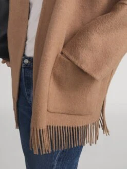 The Fringe Coat -- Camel -FRAME Clothing Shop WP26WOW007 CAML 2964 coat front detail image