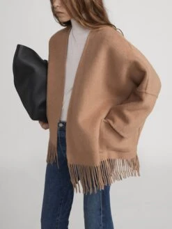 The Fringe Coat -- Camel -FRAME Clothing Shop WP26WOW007 CAML 2974 coat side angle image
