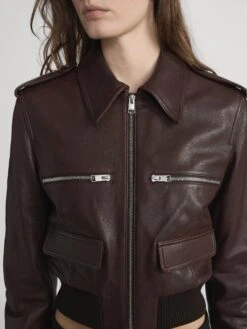 The Aviator Jacket -- Americano -FRAME Clothing Shop WP26WPA007 BLK WP26LJA007 AMER 1692 jacket front detail image