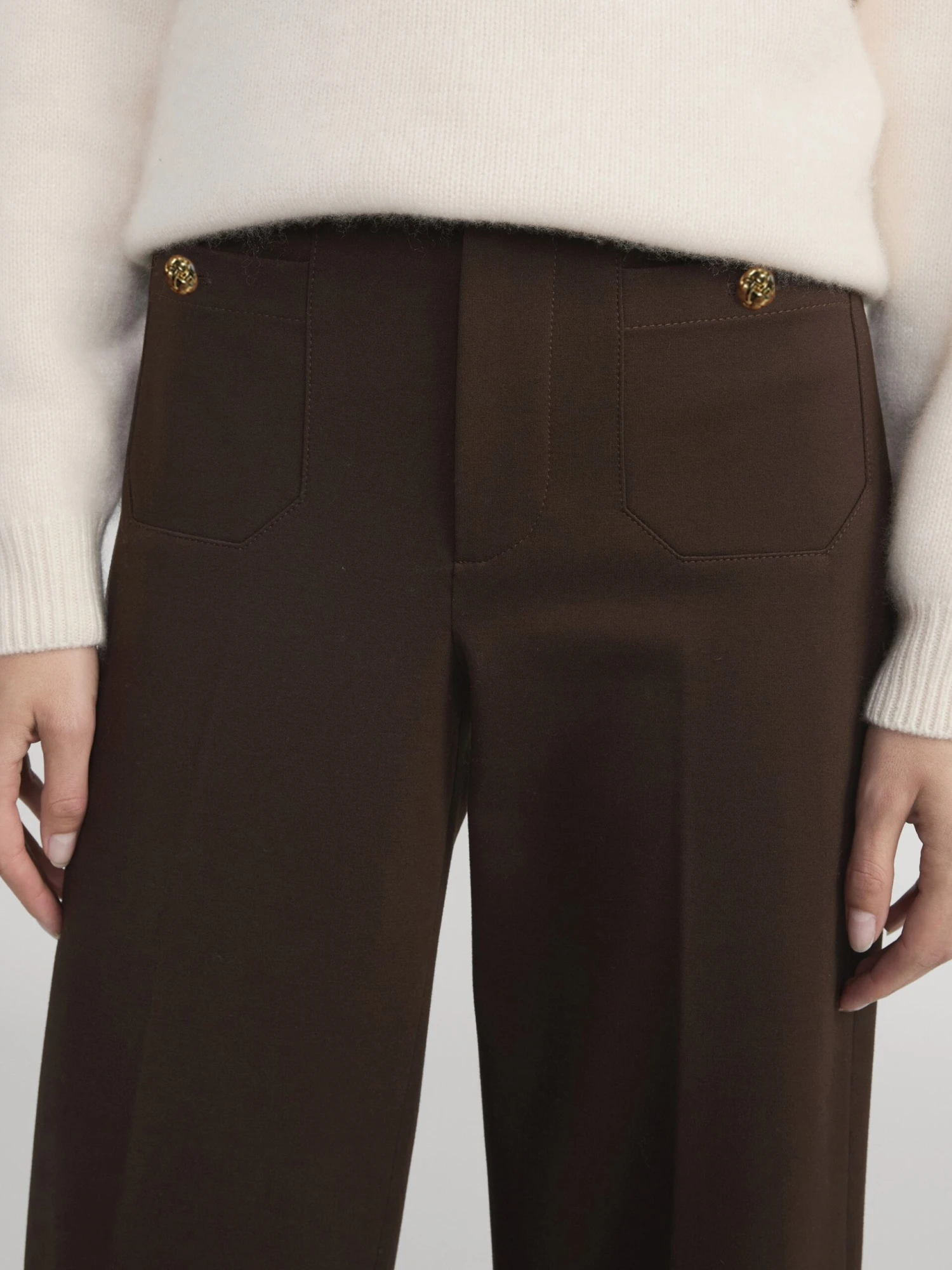The Slim Palazzo Trouser -- Americano 4 The Slim Palazzo Trouser -- Americano - Image 4