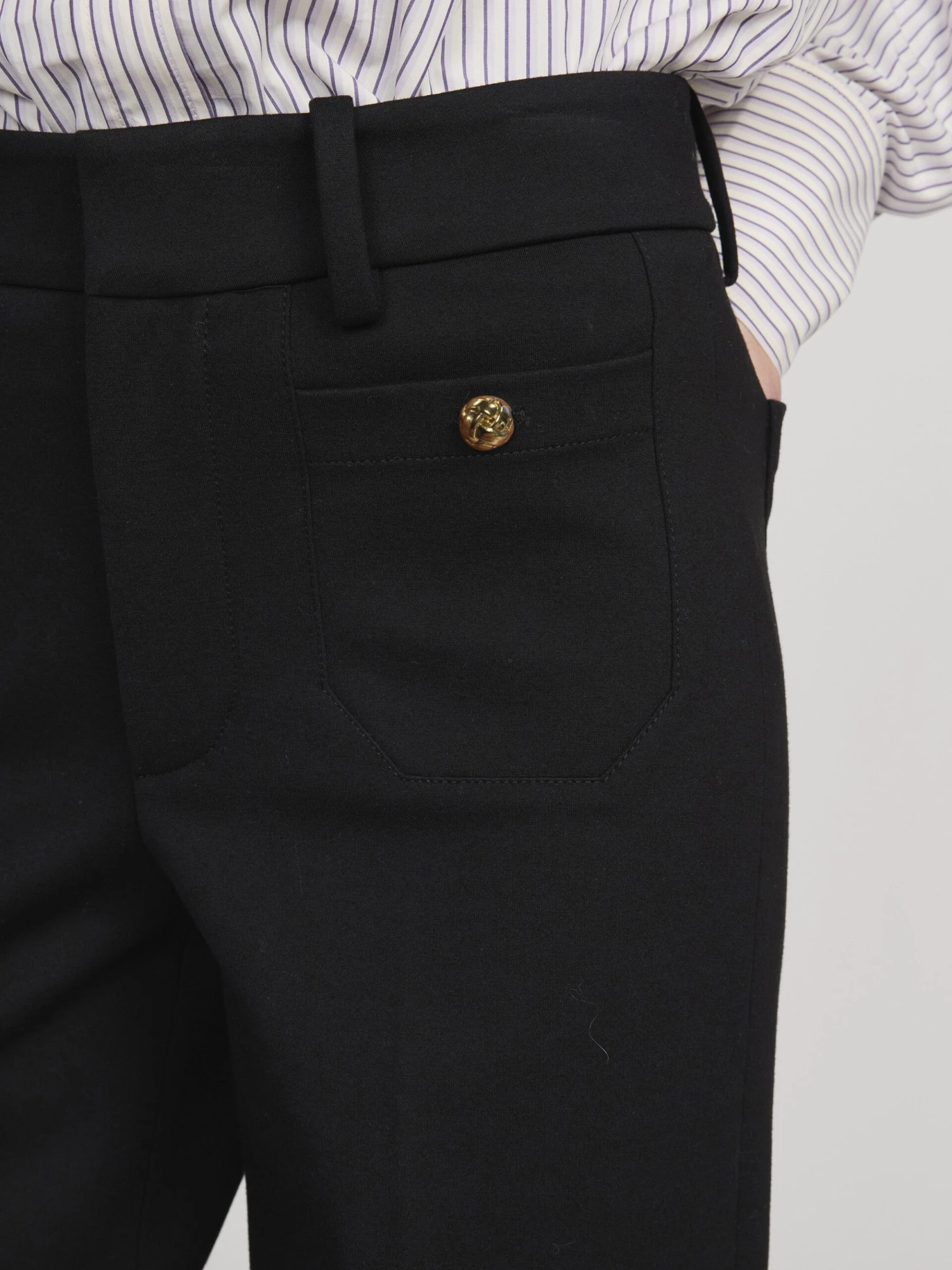 The Slim Palazzo Trouser -- Black 4 The Slim Palazzo Trouser -- Black - Image 4