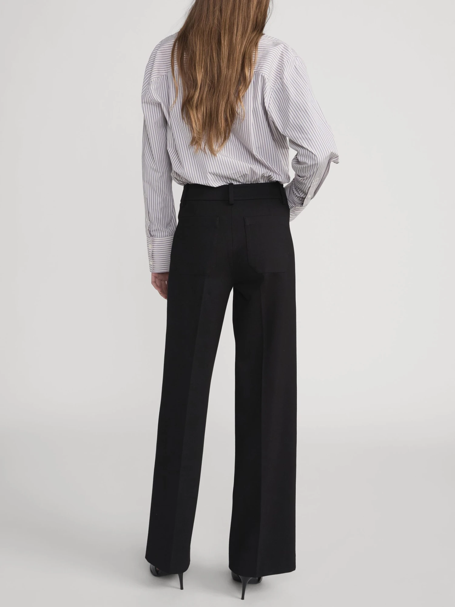 The Slim Palazzo Trouser -- Black 6 The Slim Palazzo Trouser -- Black - Image 6