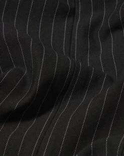 The Sleek Trouser -- Black Pinstripe 13 The Sleek Trouser -- Black Pinstripe -FRAME Clothing Shop WP26WPA024 BLPN FABRICDETAIL pants texture detail image