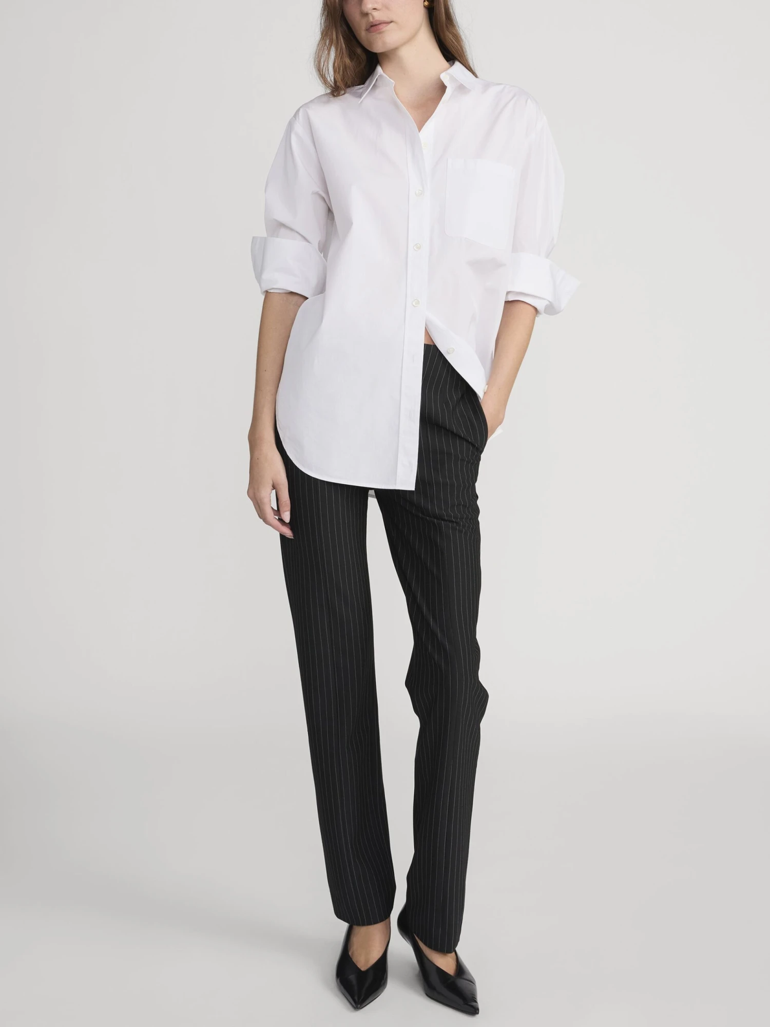 The Sleek Trouser -- Black Pinstripe 2 The Sleek Trouser -- Black Pinstripe - Image 2