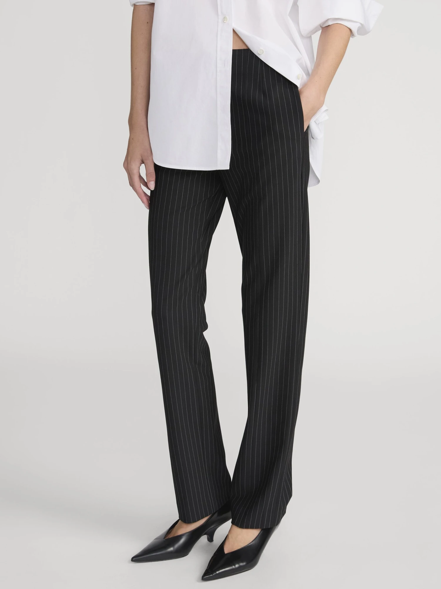 The Sleek Trouser -- Black Pinstripe 5 The Sleek Trouser -- Black Pinstripe - Image 5