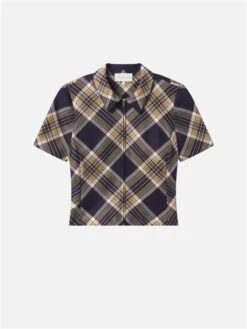 The Checkmate Top -- Navy Multi