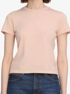 The Baby Tee -- Pink Sand -FRAME Clothing Shop WS24JTE003 PKSD 7454 top front detail image