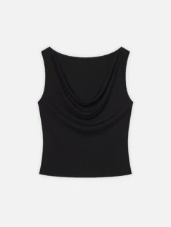 The Drape Tank -- Black 9 The Drape Tank -- Black -FRAME Clothing Shop WS25JKT019 BLK B tank back packshot image