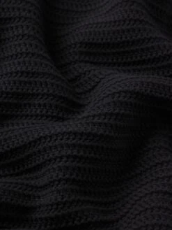 The Crochet Blazer -- Black 11 The Crochet Blazer -- Black -FRAME Clothing Shop WS25KSW024 BLK FABRICDETAIL jacket texture detail image