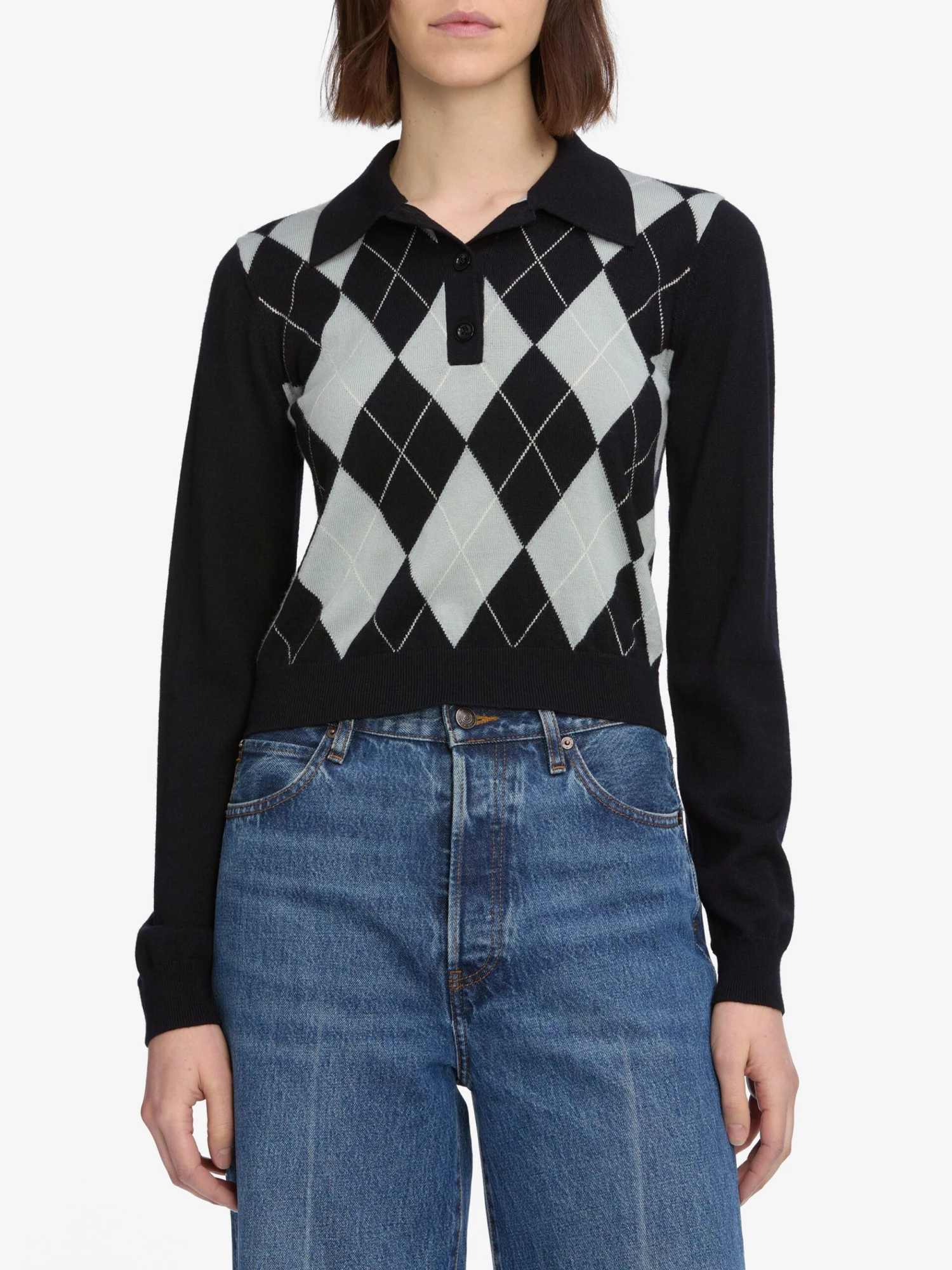 The Argyle Polo -- Grey Multi 3 The Argyle Polo -- Grey Multi - Image 3