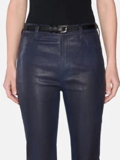 The Leather Reboot Crop -- Dark Indigo -FRAME Clothing Shop WS25LPA001 DKIN 01419 pants front detail image