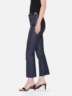 The Leather Reboot Crop -- Dark Indigo -FRAME Clothing Shop WS25LPA001 DKIN 01454 pants side image