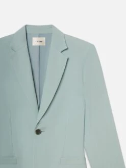 The Slim Blazer -- Robin's Egg Blue 6 The Slim Blazer -- Robin's Egg Blue -FRAME Clothing Shop WS25WBZ006 REGB DTL blazer front detail packshot image
