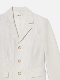 The Seersucker Smart Blazer -- Light Chambray Multi -FRAME Clothing Shop WS25WBZ013 LCHM DET blazer front detail packshot image