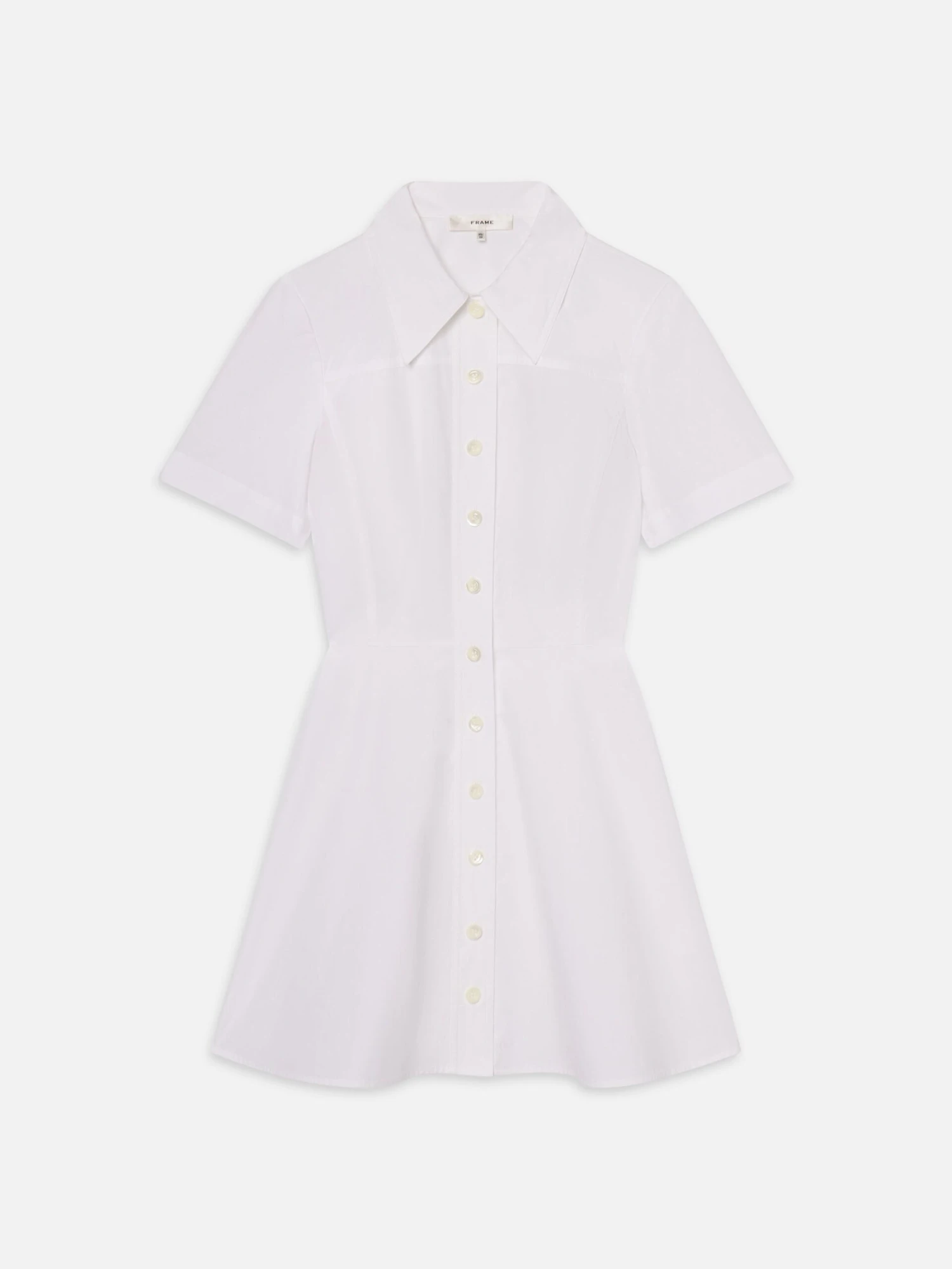 The Flare Mini Dress -- White 1 The Flare Mini Dress -- White