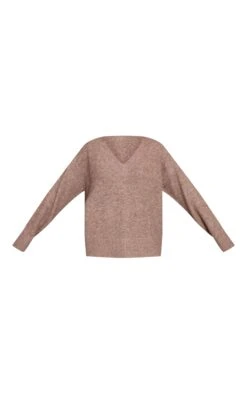 Prettylittlething Taupe V Neck Knitted Sweater -FRAME Clothing Shop a1b837ebf9e1efae073feae3fdcfb835d53f1d84 CNN6376 5 taupe v neck knitted jumper