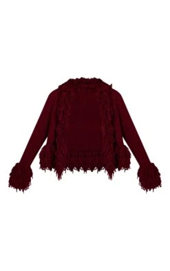 Burgundy Loop Knit Edge Cardigan -FRAME Clothing Shop a3c4ff783120fdc1820dcb8b6c8b2cf71b71ddbb CNN9624 5 burgundy loop knit edge cardigan