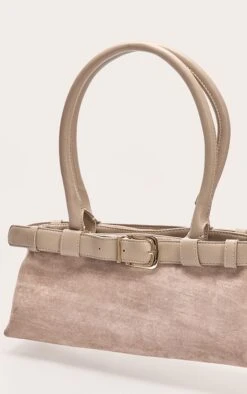 PrettyLittleThing Mushroom Faux Suede Belted PU Detail Elongated Shoulder Bag -FRAME Clothing Shop a553e3d92549b09a985eb08cbcb0d3e0d5369d7d CNN7949 5 mushroom suede belted pu elongated shoulder bag