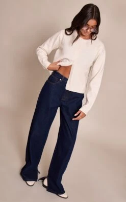 PrettyLittleThing Cream Round Neck Knit Cardigan - Cropped Button-Front Essential 7 PrettyLittleThing Cream Round Neck Knit Cardigan - Cropped Button-Front Essential -FRAME Clothing Shop a6ee9ea331ebc435a663df4bbdb9e85721c024ae CNN6362 3 cream round neck knit cardigan