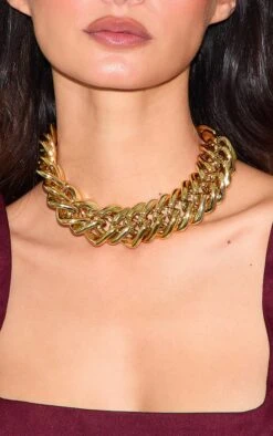 PrettyLittleThing Gold Extra Chunky Statement Chain Necklace
