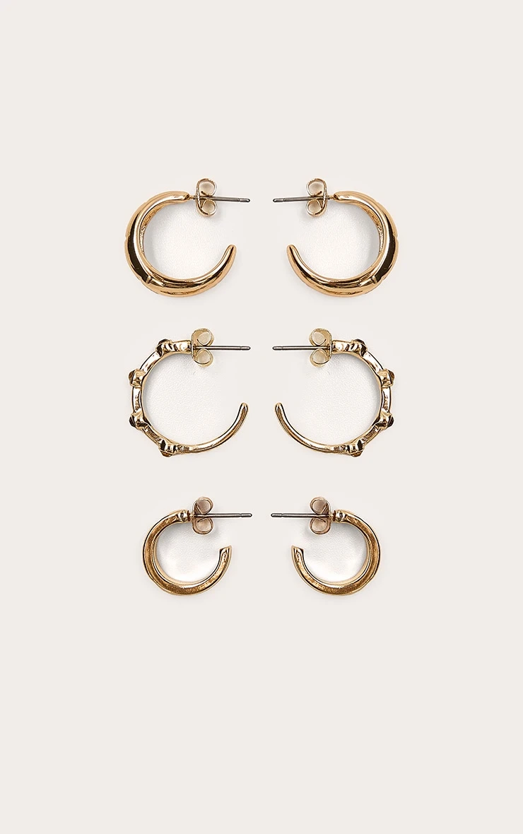 Prettylittlething Topaz Studded Mini Hoop Earring Multipack - Image 2