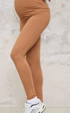 Prettylittlething Maternity Brown Over The Bump Leggings -FRAME Clothing Shop a92dc49972eddc02549da7febd51f9672d8562f7 cnj8957 4
