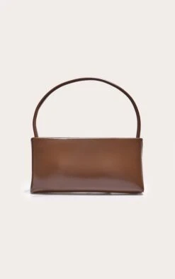 PrettyLittleThing Chocolate Brown Slim Shoulder Bag - Minimalist Evening Handbag -FRAME Clothing Shop ab5bff0906f3fe78b0df81395a5d64d409788bb7 CNL8010 3 chocolate slim shoulder bag