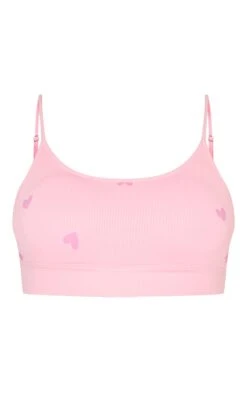 Prettylittlething Pink Heart Print Ribbed Scoop Neck Bralette -FRAME Clothing Shop af7aebc4d67ea903d7548a03c1214b4c4c18ddfc CNI6581 5 pink heart print ribbed scoop neck bralette