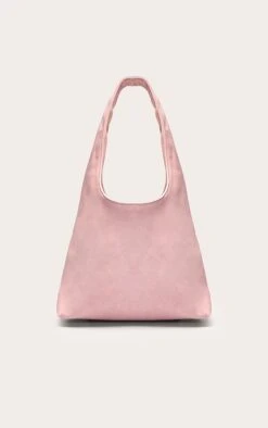 PrettyLittleThing Powder Pink Faux Suede Studded Shoulder Bag – Metallic Accent Structured Tote -FRAME Clothing Shop b02e32e92c54087bc28b8311219ed7d03a3361ef CNO4487 4 powder pink faux suede studded shoulder bag